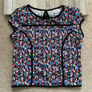 Disney D-Signed Girls L (14 / 16) Floral Top Keyhole Back